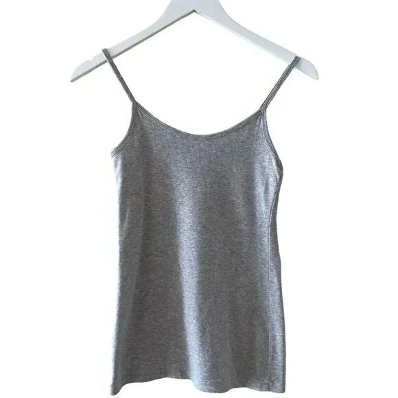 Banana Republic Gray Solid Embroidered Soft Essential Basic Camisole SZ M # 1603 - Picture 6 of 13